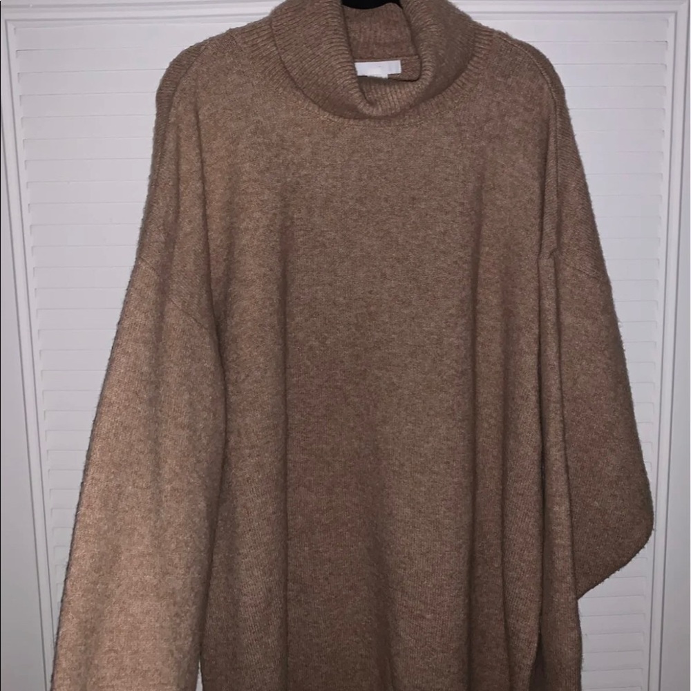 Oversized Tan Turtleneck